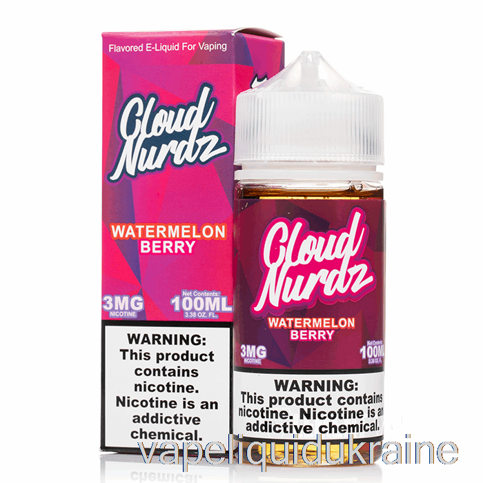 Vape Liquid Ukraine Watermelon Berry - Cloud Nurdz - 100mL 0mg